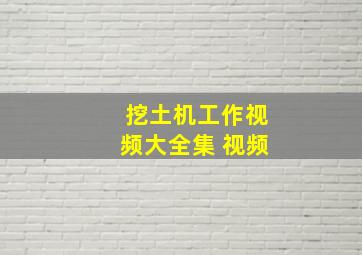 挖土机工作视频大全集 视频